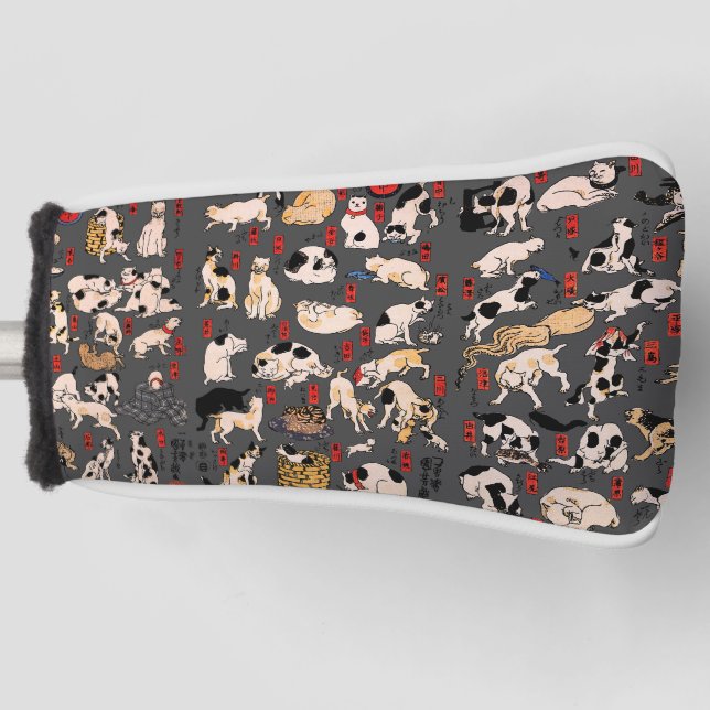 Japanische Katzen Ukiyo-e Funny kitty Golf Headcover