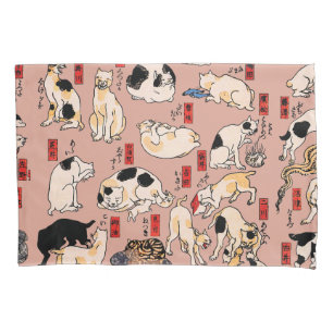 Japanische Katzen Ukiyo-e Funny kitty Kissenbezug