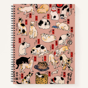 Japanische Katzen Ukiyo-e Funny kitty Notizbuch