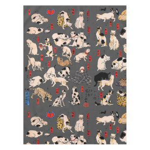 Japanische Katzen Ukiyo-e Funny kitty Tischdecke