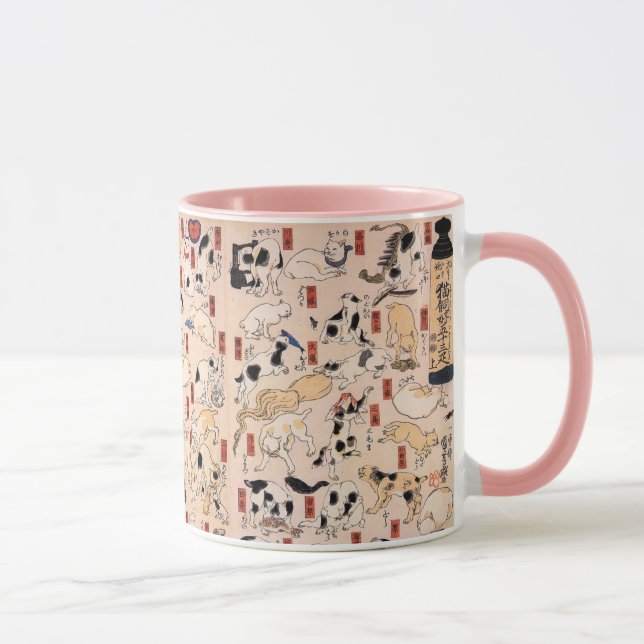 Japanische Katzen, Utagawa Kuniyoshi, Ukiyo-e Tasse (Rechts)