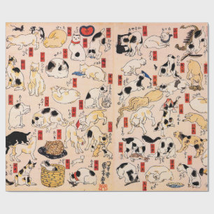 Japanische Katzen von Utagawa Kuniyoshi Geschenkpapier