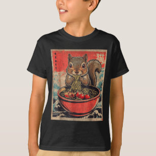 Japanische Kawaii Eichhörnchen essen Ramen Anime-G T-Shirt
