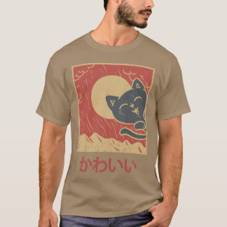 Japanische Kawaii Katze Anime vintage T-Shirt