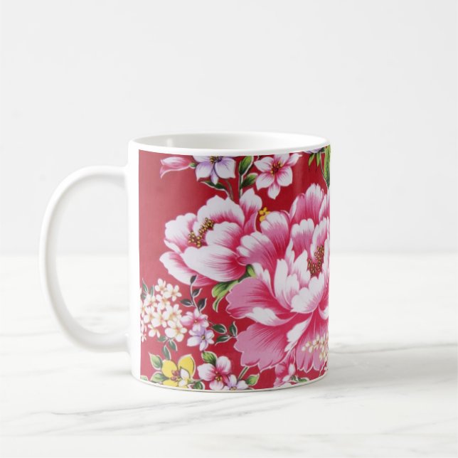 Japanische Kimono-Blumen Tasse (Links)