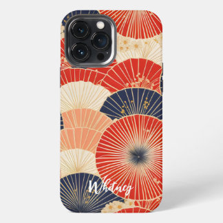 Japanische Kimono Muster Umbrellas Name iPhone 13 Pro Max Hülle