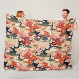Japanische Kimono-Musterdecke Fleecedecke