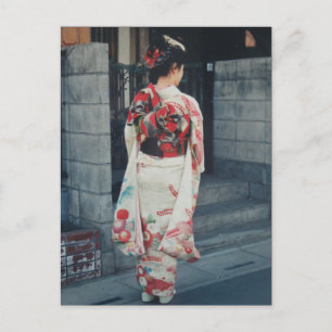 Japanische Kimono Urlaub Postkarte