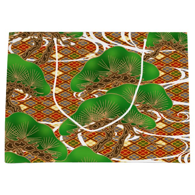 Japanische Kimonomuster Geschenk-Tasche Große Geschenktüte (Vorderseite)