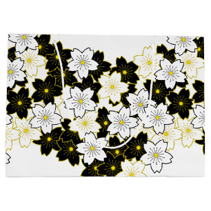 Japanische Kimonomuster Geschenktasche KIRSCHBLÜT Große Geschenktüte