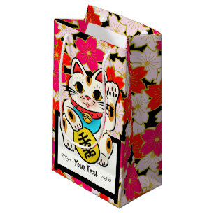 Japanische Kimonomuster Geschenktasche KIRSCHBLÜT Kleine Geschenktüte