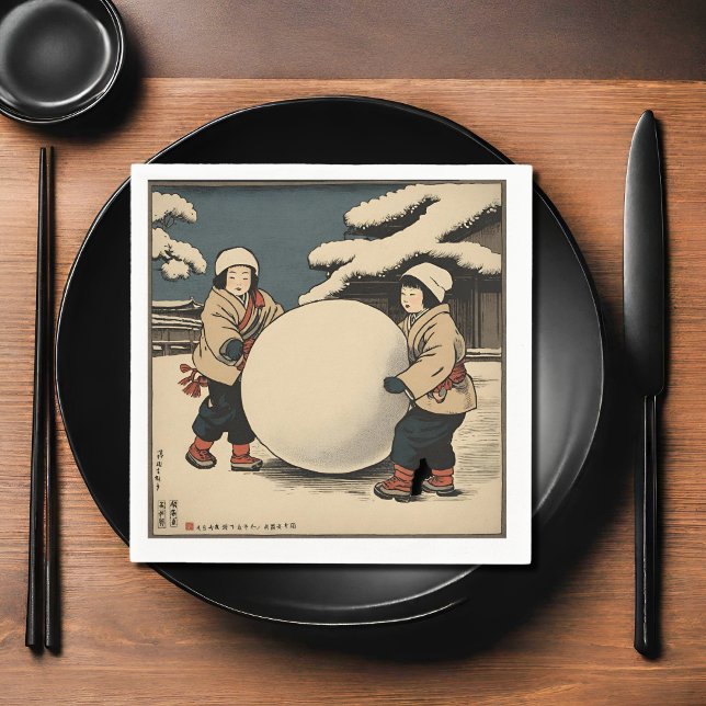 Japanische Kinder rollen große Schneeball Serviette (Von Creator hochgeladen)