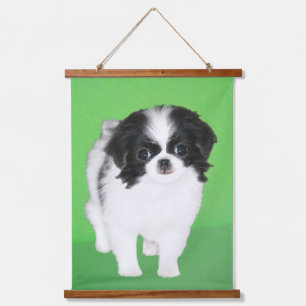 Japanische Kinofilme - Hundekunst Wandteppich Mit Holzrahmen
