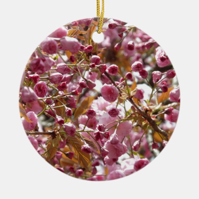 Japanische Kirschbaume Keramikornament (Vorne)