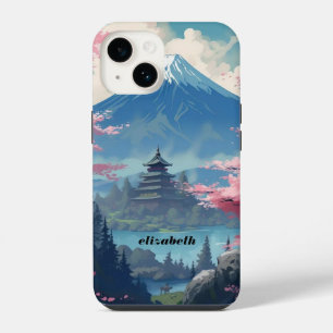 Japanische Kirschblüten-Berg-iPhone-Hülle iPhone 14 Hülle