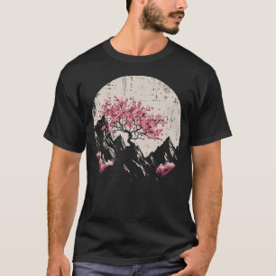 Japanische Kirschblüten Berge Sakura T-Shirt