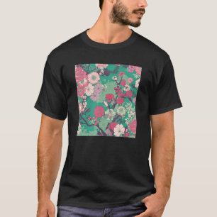 Japanische Kirschblüten-Blume Rosa Sakura Floral T-Shirt