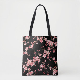 Japanische Kirschblüten Blumige Röte Pink Schwarz