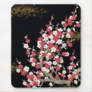 Japanische Kirschblüten florale Kunst Mousepad
