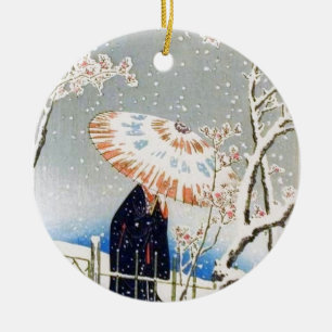 Japanische Kirschblüten Keramikornament