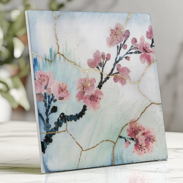 Japanische Kirschblüten-Kintsugi  Fliese (Von Creator hochgeladen)
