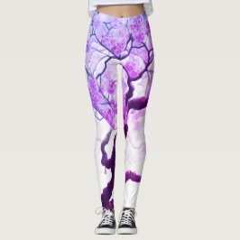 Japanische Kirschblüten Paar Moderne nach Maß Leggings