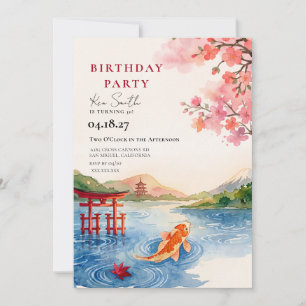 Japanische Kirschblüten-Sakura-Geburtstagseinladun Einladung