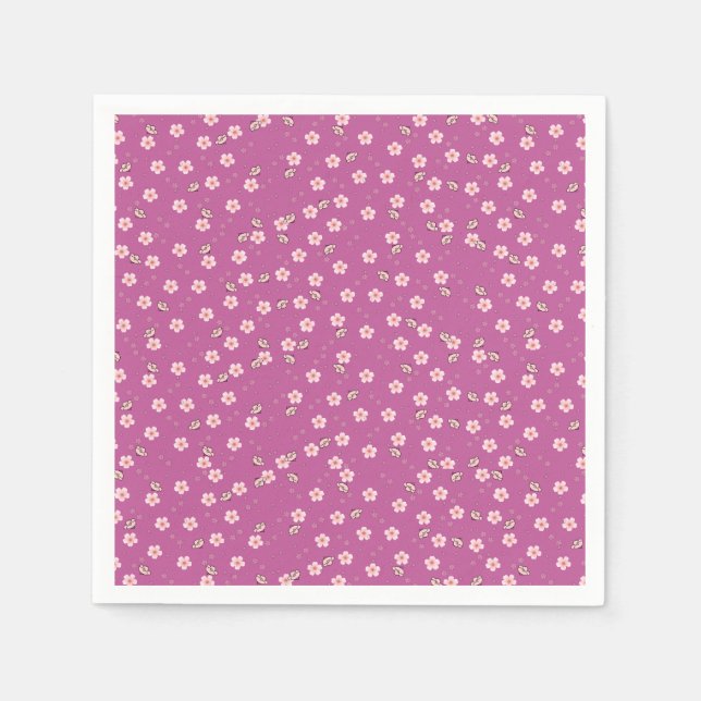 Japanische Kirschblüten und Petalen v3 Serviette (Vorderseite)