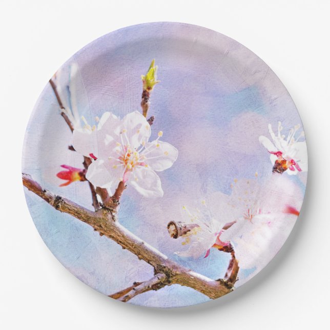 Japanische Kirsche - Sakura in Bloom Pappteller (Vorderseite)