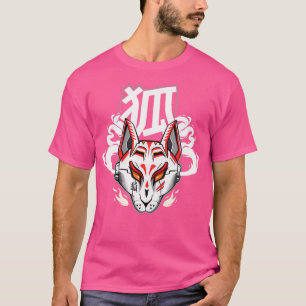 Japanische Kitsune Mask Fox Cyberpunk Robotics Art T-Shirt