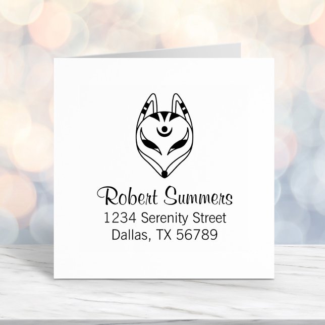 Japanische Kochnische Fox Maske-Adresse Permastempel (Von Creator hochgeladen)