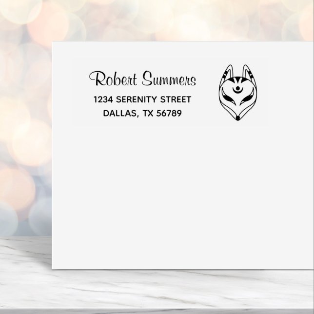 Japanische Kochnische Fox Maske-Adresse Permastempel (Von Creator hochgeladen)