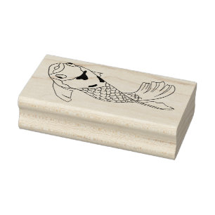 Japanische Koi Art Gummistempel