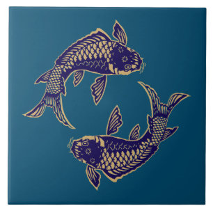 Japanische Koi-Fische Fliese
