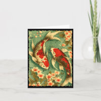 Japanische Koi-Fische Kirschblüten Sakura Kunst Mä