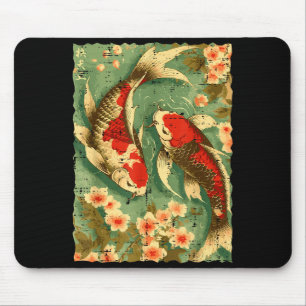 Japanische Koi-Fische Kirschblüten Sakura Kunst Mä Mousepad