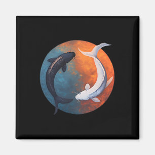 Japanische Koi-Fische Yin und Yang Männer Frauen F Magnet