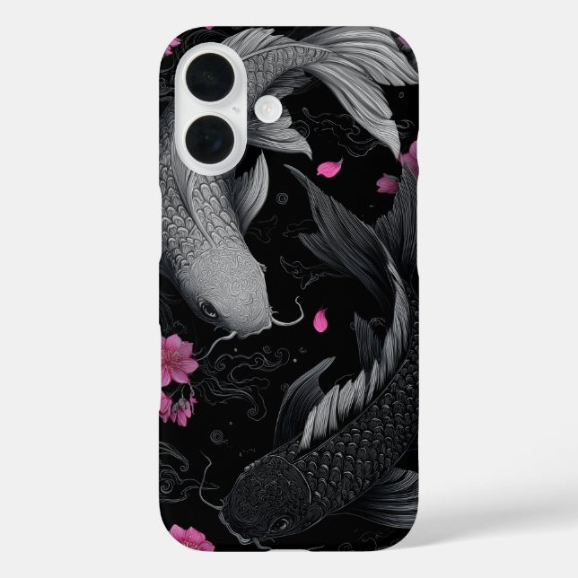Japanische Koi Fish Dunkle Mode Case-Mate iPhone Hülle (Rückseite)