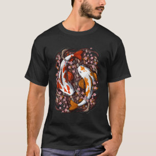 Japanische Koi Fish Giant Carp Cherry Blossom Blum T-Shirt