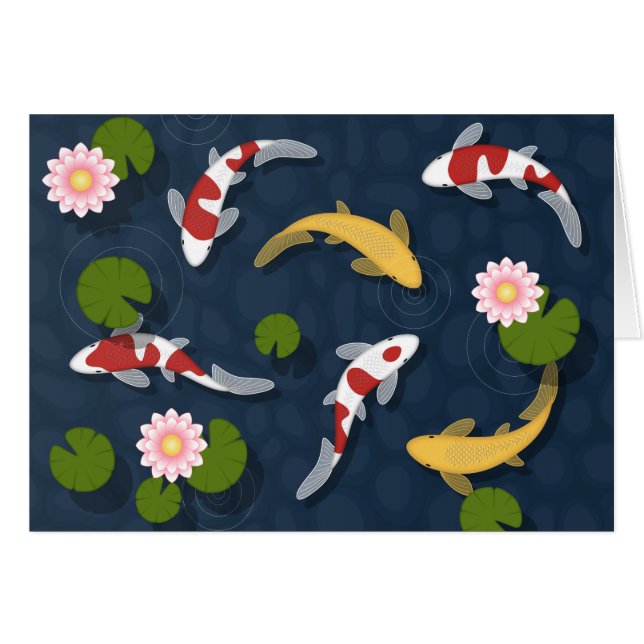 Japanische Koi Fish Pond Blank (Vorderseite (Horizontal))