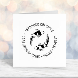 Japanische Koi Fish Store Geschäftsadresse 2 Permastempel