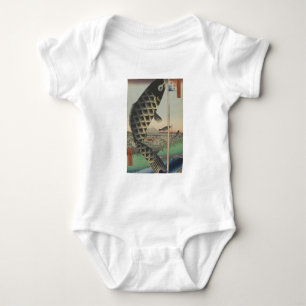 Japanische Koi Hiroshige Fisch Festival Flagge Baby Strampler