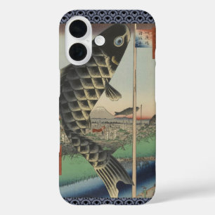 Japanische Koi Hiroshige Fisch Festival Flagge iPhone 16 Hülle