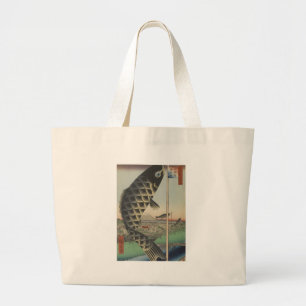Japanische Koi Hiroshige Fisch Festival Flagge Jumbo Stoffbeutel