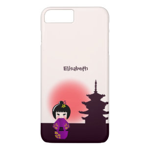 Japanische kokeshi Puppe am Tempel während des Case-Mate iPhone Hülle