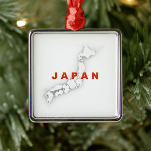 Japanische Kontur Silbernes Ornament