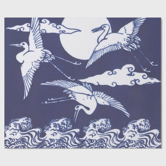 JAPANISCHE KRAKANE IN BLAUER EINPACKPAPIER (Flach)