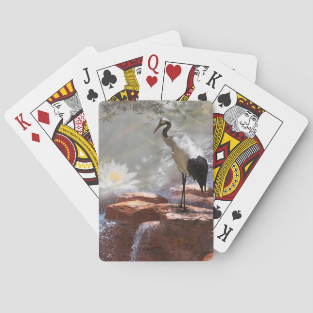 Japanische Krane "Langlebigkeit" Spielkarten (Rückseite)