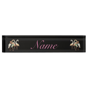 Japanische Krane Thunder_Cove Namensplakette
