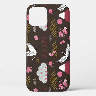 Japanische Krane: Traditionelles nahtloses Muster Case-Mate iPhone Hülle
